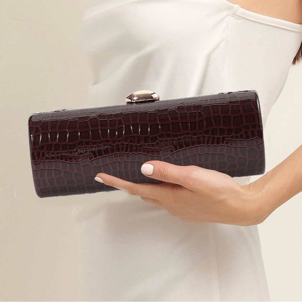 Vegan Leather Evening Clutch - Picture 2 of 6